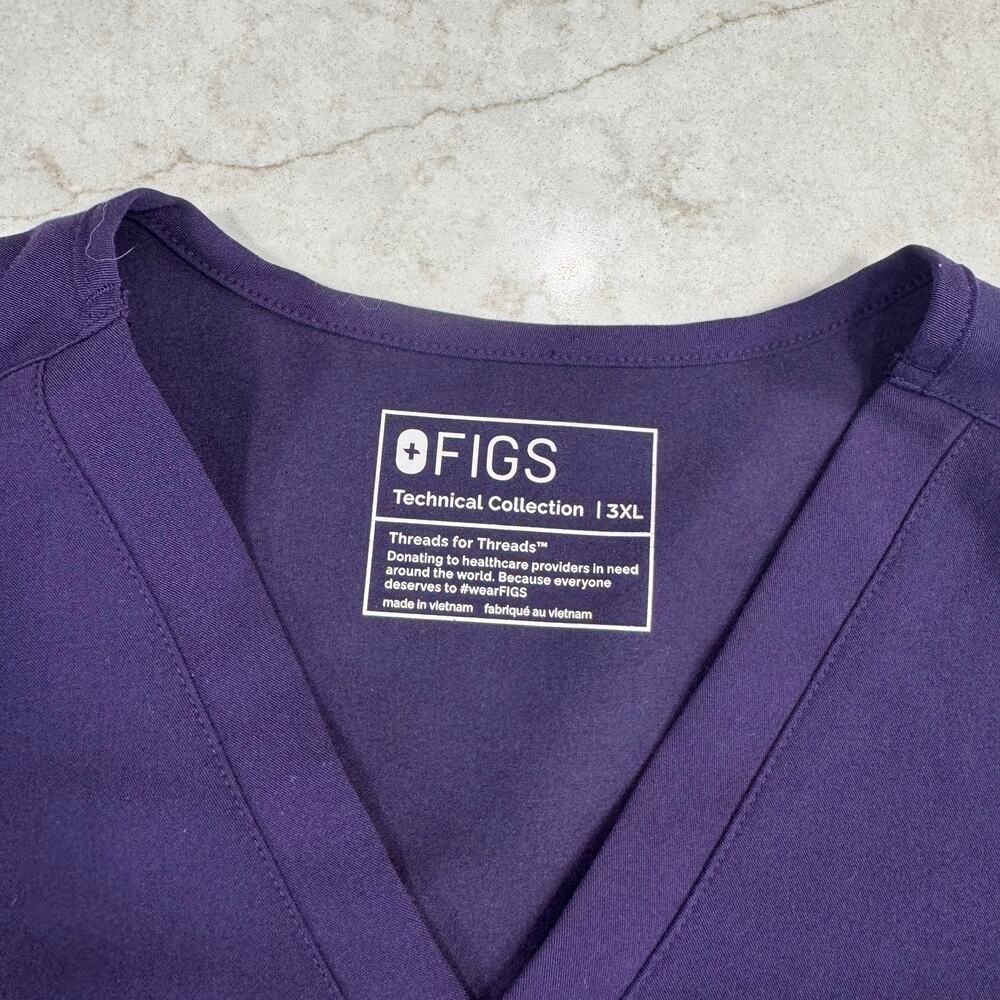 FIGS Catarina V-Neck Scrub Top Purple Jam (PO 4994) Women’s 3XL Rare LE Retired - Picture 7 of 11